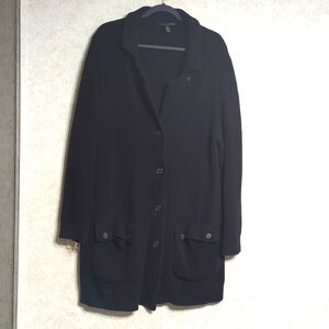 Lauren Ralph Lauren black sweater coat size 2X